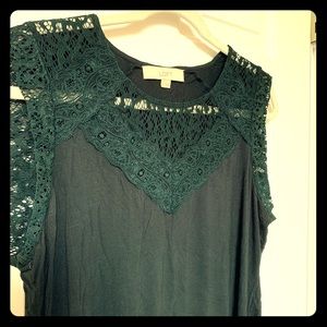 Medium Lace detail tank. Like new loft